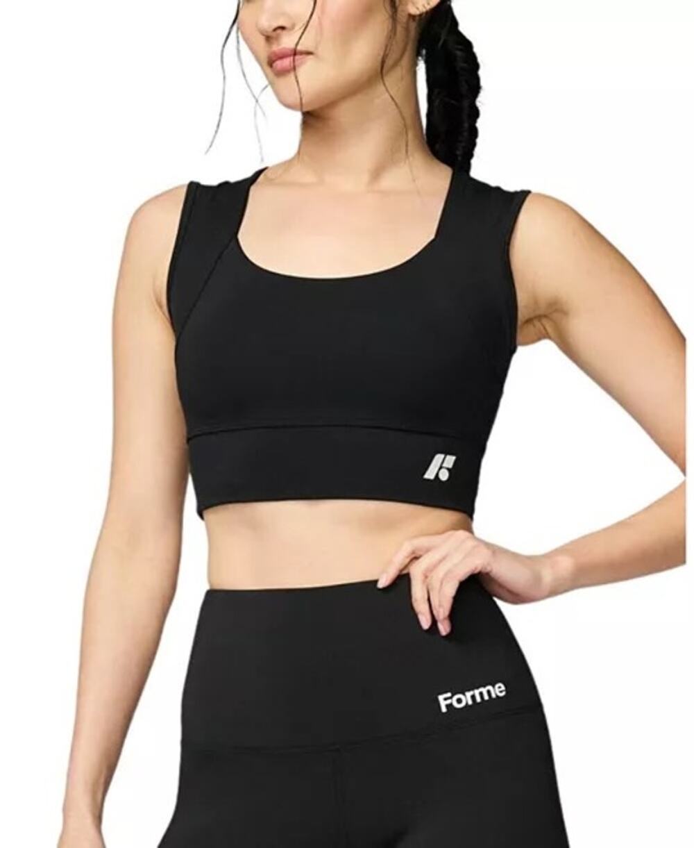 Forme Power Sports Bra Black Posture Back Support Women's L
